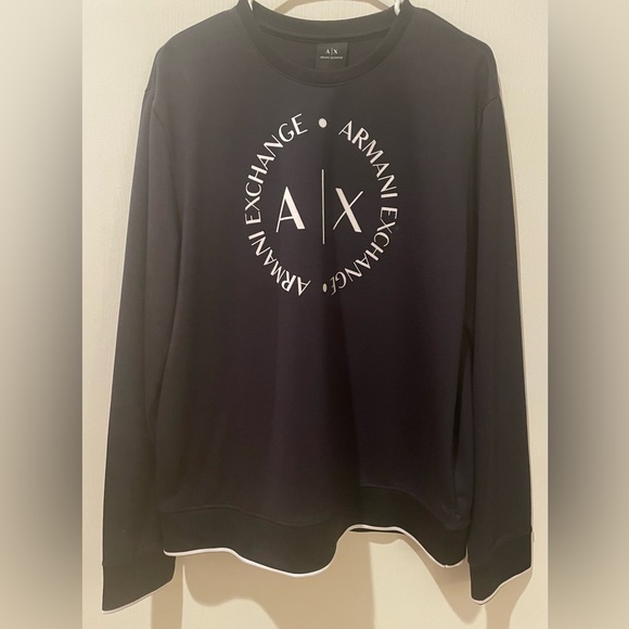 Armani Exchange Circle Logo Sweatshirt Mens XL  nwt (Read) - Picture 2 of 10